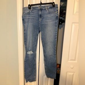 Paige Womens Verdugo Distressed Skinny Ankle Jeans